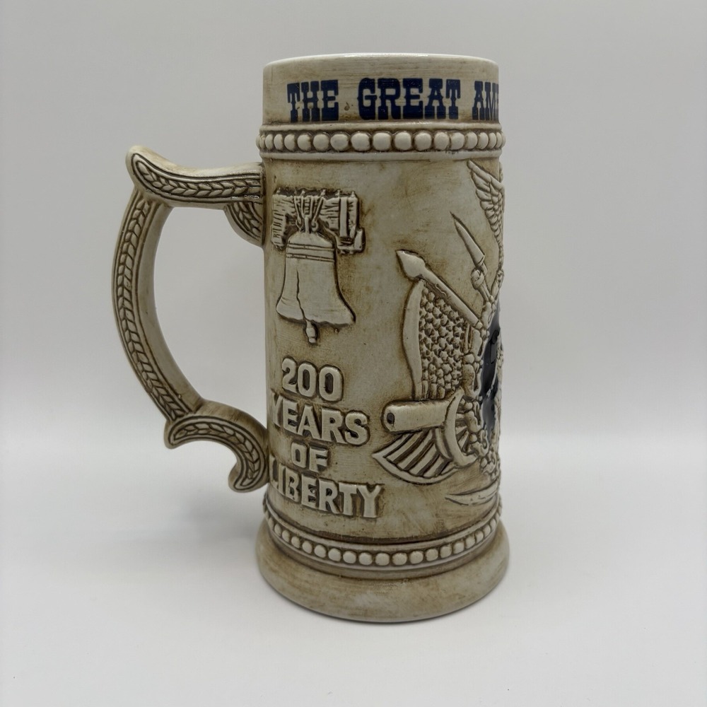 Bicentennial 1976 CERAMARTE Americana 200 YEARS of LIBERTY 24oz Beer MUG  Stein
